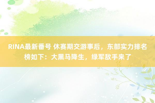 RINA最新番号 休赛期交游事后，东部实力排名榜如下：大黑马降生，绿军敌手来了