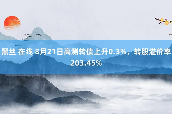 黑丝 在线 8月21日高测转债上升0.3%，转股溢价率203.45%