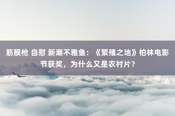筋膜枪 自慰 新潮不雅鱼：《繁殖之地》柏林电影节获奖，为什么又是农村片？
